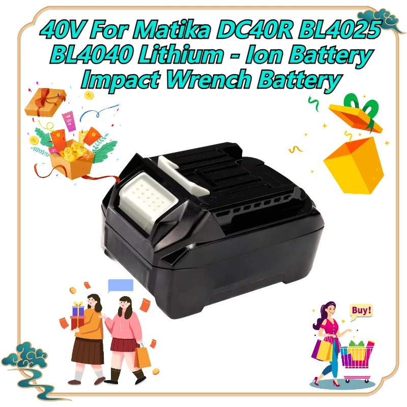 

40V For Matika DC40R BL4025 BL4040 Lithium - Ion Battery Impact Wrench Battery