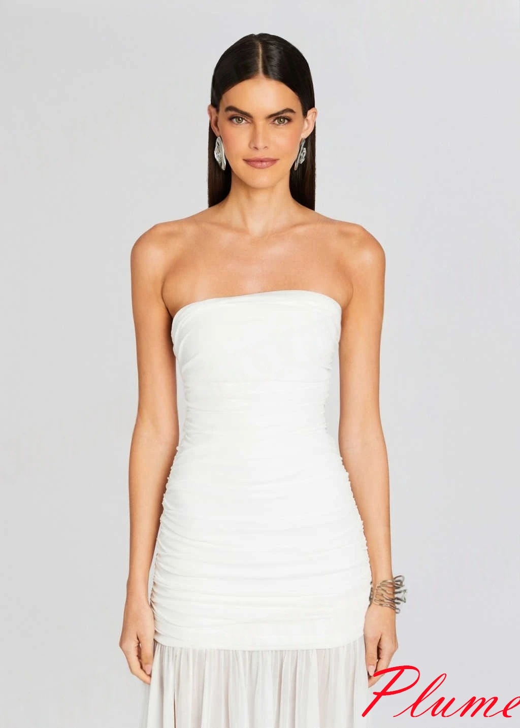 فستان زفاف رائع من الشيفون عالي الجودة مخصص أنيق غمد مثير بدون حمالات حفلة زفاف حالمة حفلة زفاف حساسة