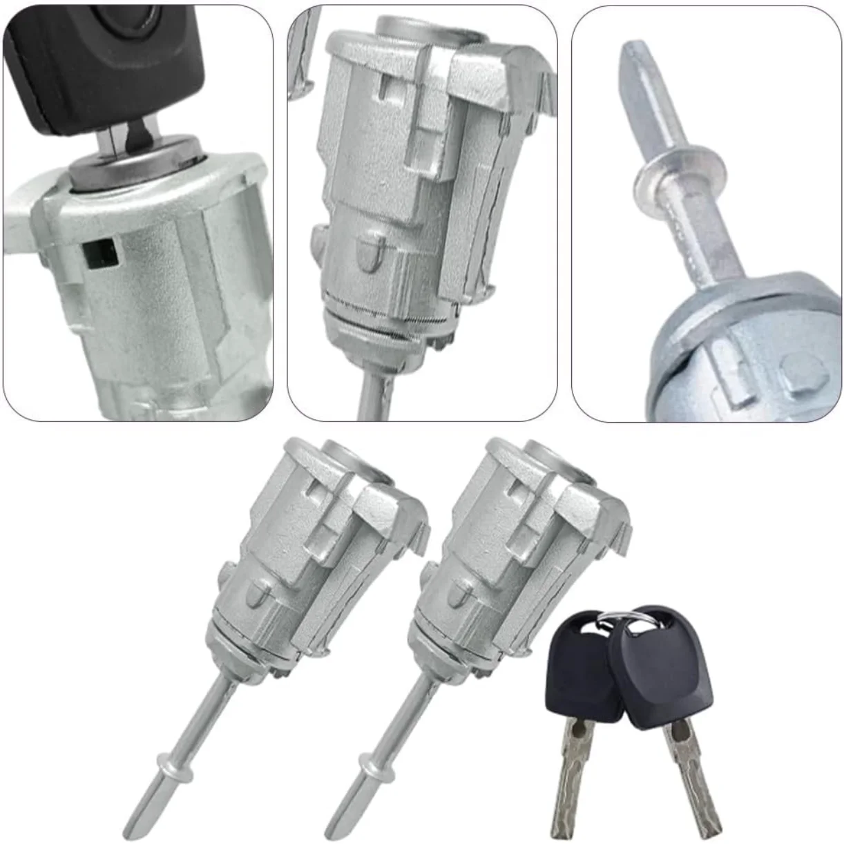 Front Door Lock Cylinder with 2 Keys For VW Golf 4 Bora Passat Polo Fox Jetta For Audi A6 LHD