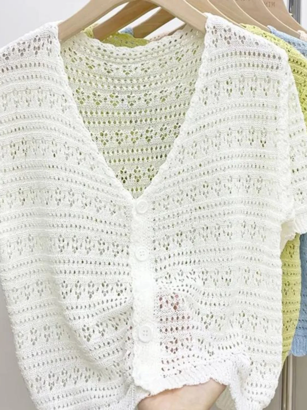 

Вязаный ор Sve V-Ne из ледяного шелка больших размеров, повседневный топ с вырезами, тонкий свободный кардиган, женская летняя модная верхняя одежда