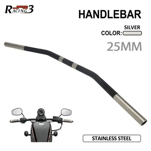 Motorcycle Handlebar Iron 25MM Handle Bar Drag Straight Bar For HONDA KAWASAKI YAMAHA SUZUKI Harley Chopper Bobber BMW DUCATI