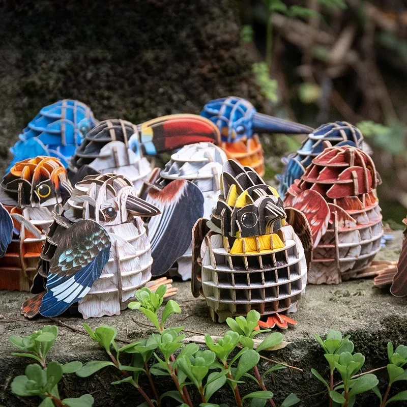 

Bird 3D three-dimensional puzzle insert for natural sound real call