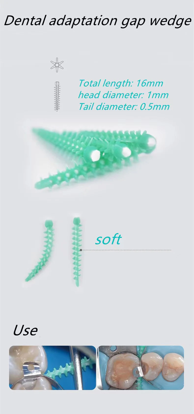 Dentales Sektionalmatrizensystem A2 Metallmatrizen NITI Klemm- und Trennring Keilmesser Diamantkeile Zangen Zahnmedizinisches Werkzeug – Detail 12
