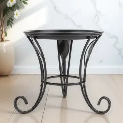 

Mini Flower Stand Iron Plant Holder Decorative Rack For Succulent Small Pot Display Indoor Outdoor Use Bedroom Bathroom