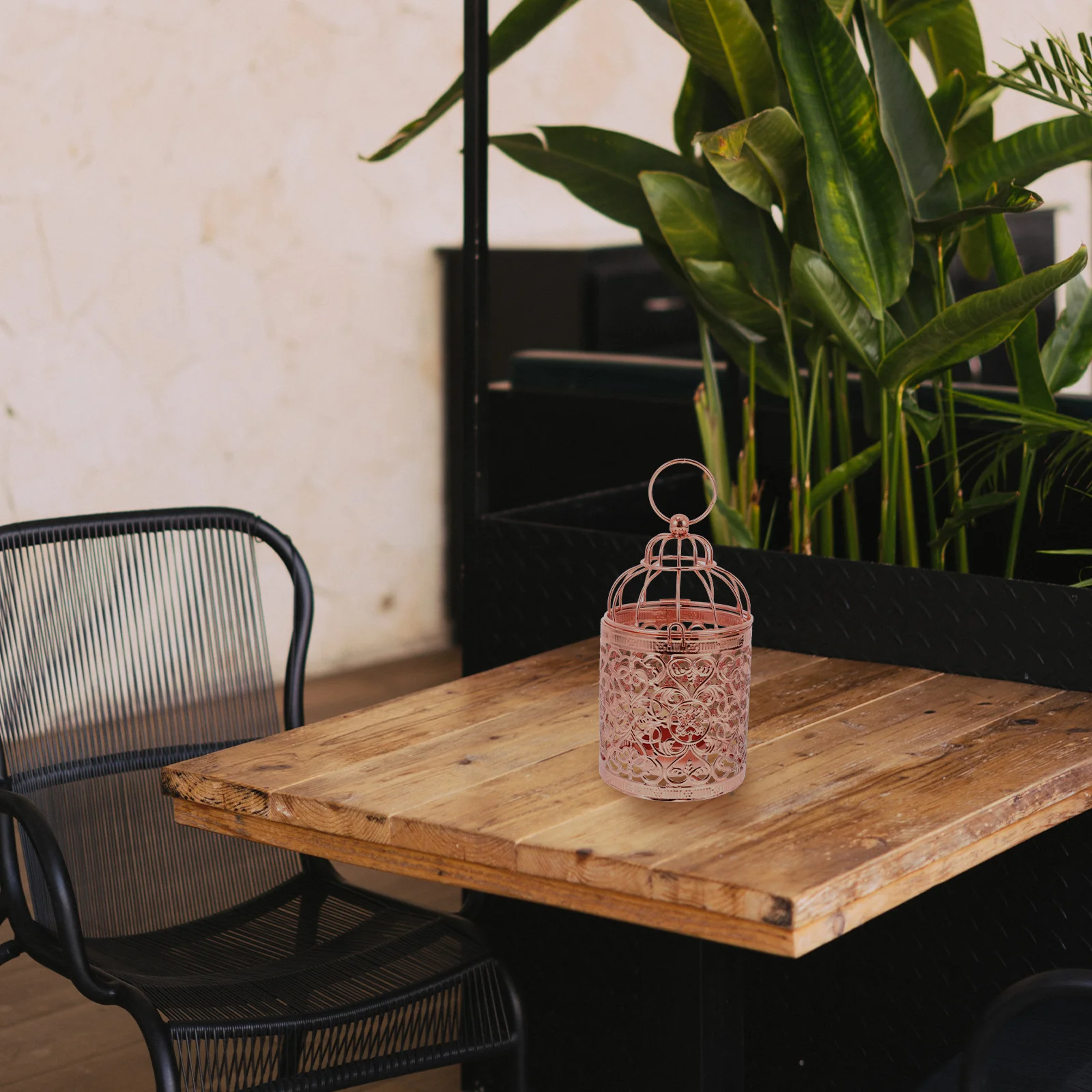 

1pc Iron Gold Plated Cage Holder Creative Birdcage Candlestick Home Decor for Bedroom Living Room Coffee Bar