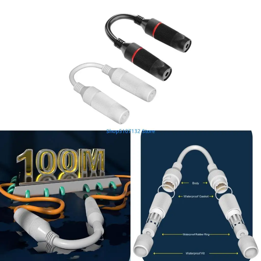 87HD Outdoor Ethernets Couple RJ45 Waterproof Connectors IP67 Ethernets Networks Connectors Waterproof RJ45 Couplers Header