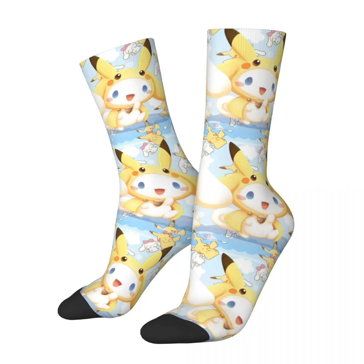 Crazy compression Cute Cinnamoroll Sock for Men Harajuku Sanrio Cinnamoroll Quality Pattern Crew Sock Casual