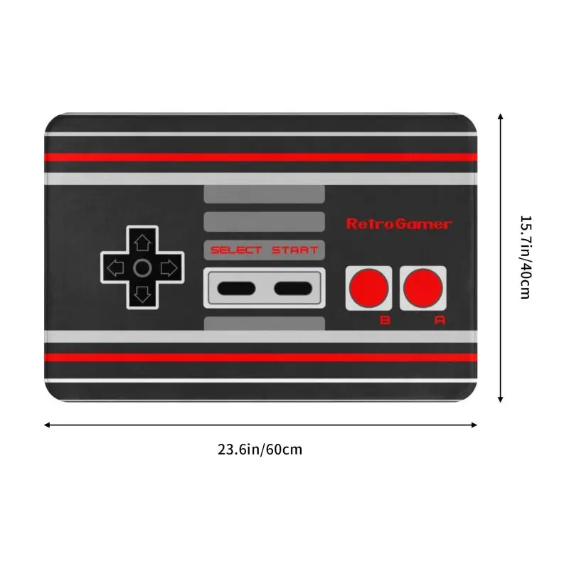 Felpudo Retro personalizado para Gamer, alfombrilla antideslizante para videojuegos, Gamepad para cocina, baño, Alfombra de jardín, 40x60cm