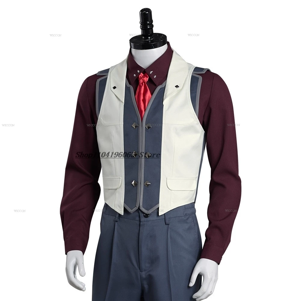 

Аниме Arcane Viktor Косплей Костюм LOL Рубашка Жилет Брюки Парик Наряды Фантазия Мужской Хэллоуин Карнавальная Вечеринка Маскировка Одежда