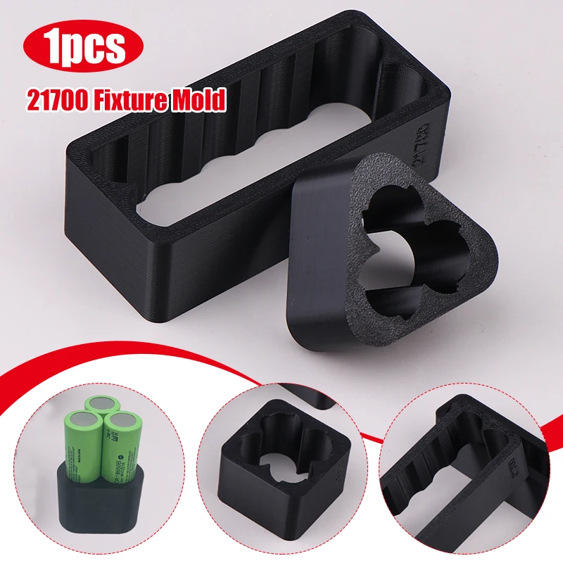 

18650 Lithium Battery Fixed Bracket Six Batteries Packs ABS Plastic Fixture Fast Spot Welding Single Row Double-sided Holder
