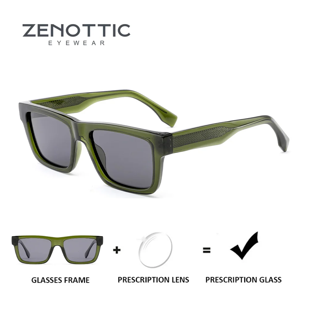 

ZENOTTIC ретро прямоугольные поляризационные солнцезащитные очки по рецепту для унисекс, трендовые солнцезащитные очки с защитой UV400, корректирующие солнцезащитные очки