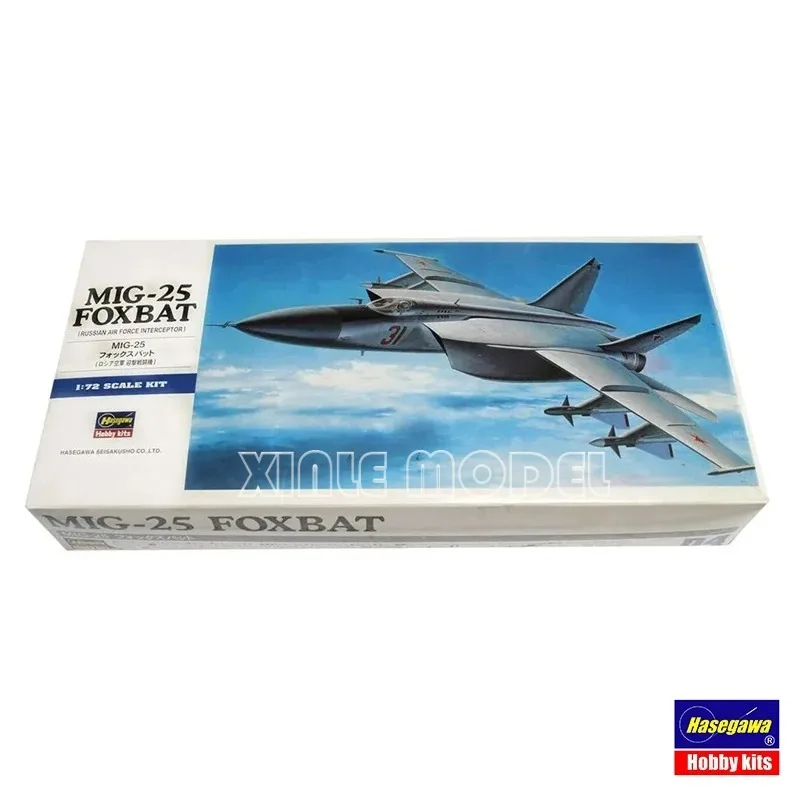 Hasegawa 00434 MiG-25 Foxbat [معترض القوات الجوية الروسية] 1/72 مقياس أطقم منمذجة لتقوم بها بنفسك لعبة