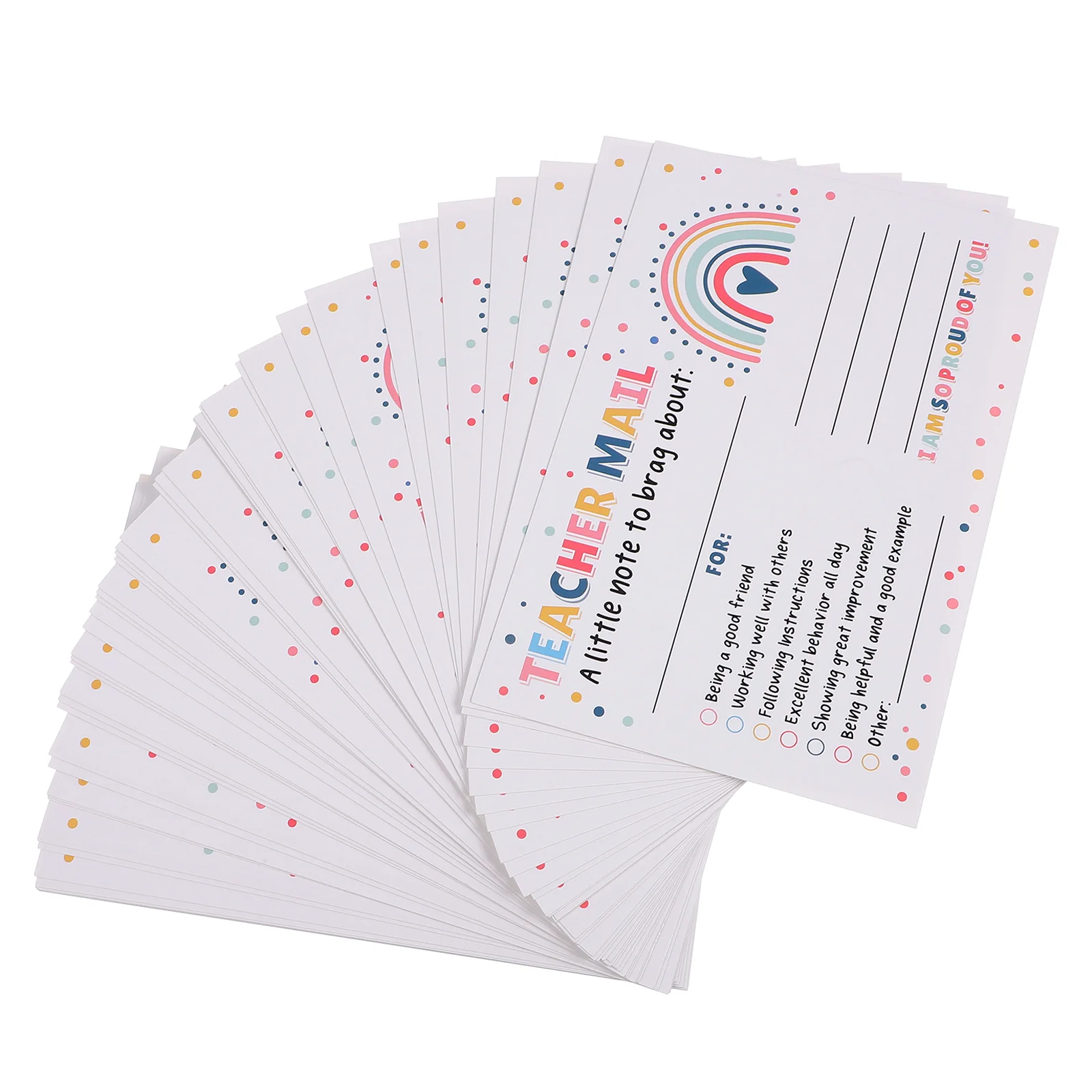 

50 Card Teacher Notes to Parents Mail for Students Welcome Preschool Postcards Paper Primary Child