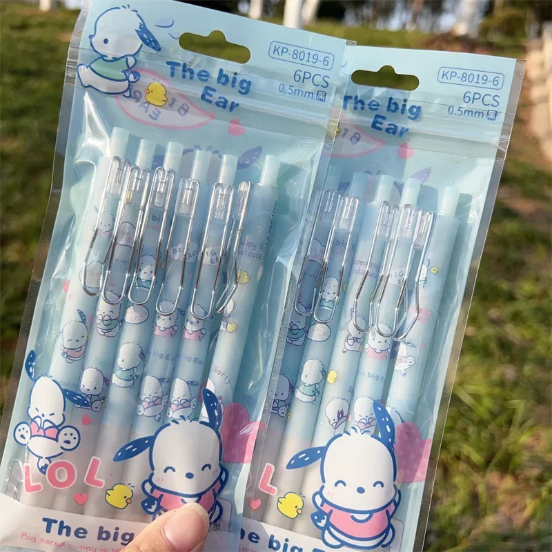 Sanrio Pochacco Carbon Pen Action Anime Figures PompomPurin Metal Hook Carbon Pen Cartoon Student Good-looking Stationery Gifts