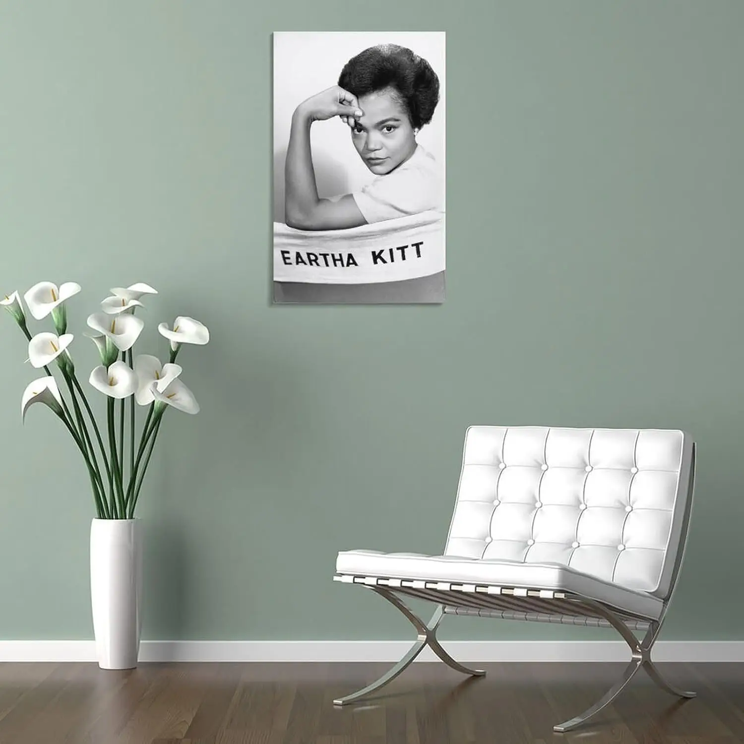 ملصق مطبوع عتيق باللونين الأبيض والأسود من Eartha Kitt (6) ملصق أعمال فنية رائعة لوحة فنية جدارية مطبوعة على القماش