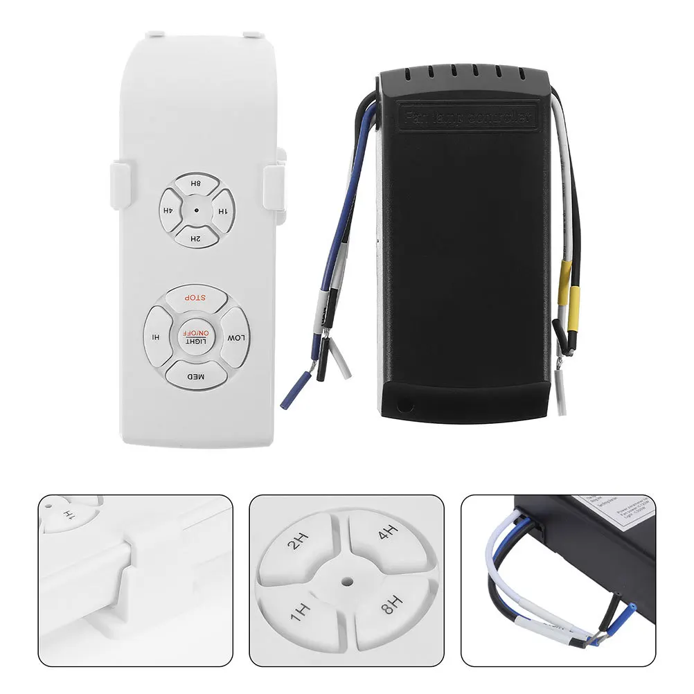 

Universal Remote Control Ceiling Fan Light Controller Timer Function No Included for Living Room Dining Room Bedroom