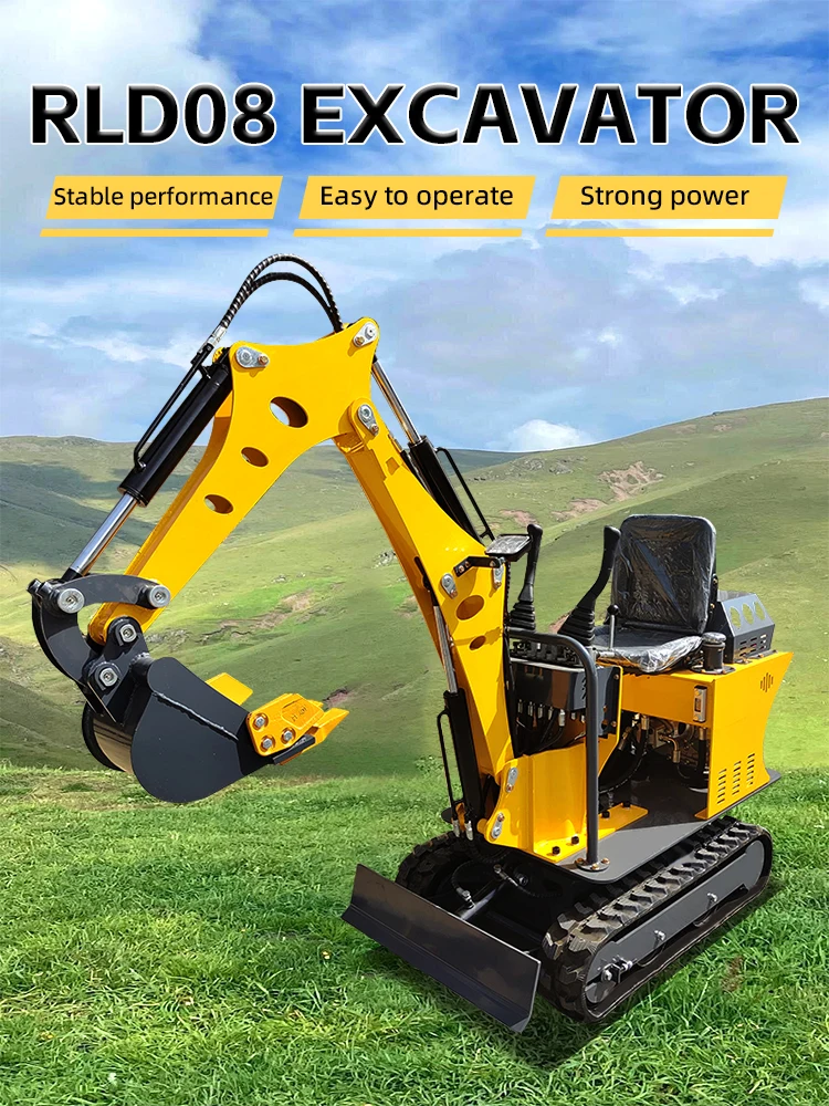 Nieuwe staartloze minigraafmachine 0,8 ton EPA-motor minigraafmachine geschikt voor maatwerk in stedelijke constructie en landschapsarchitectuur