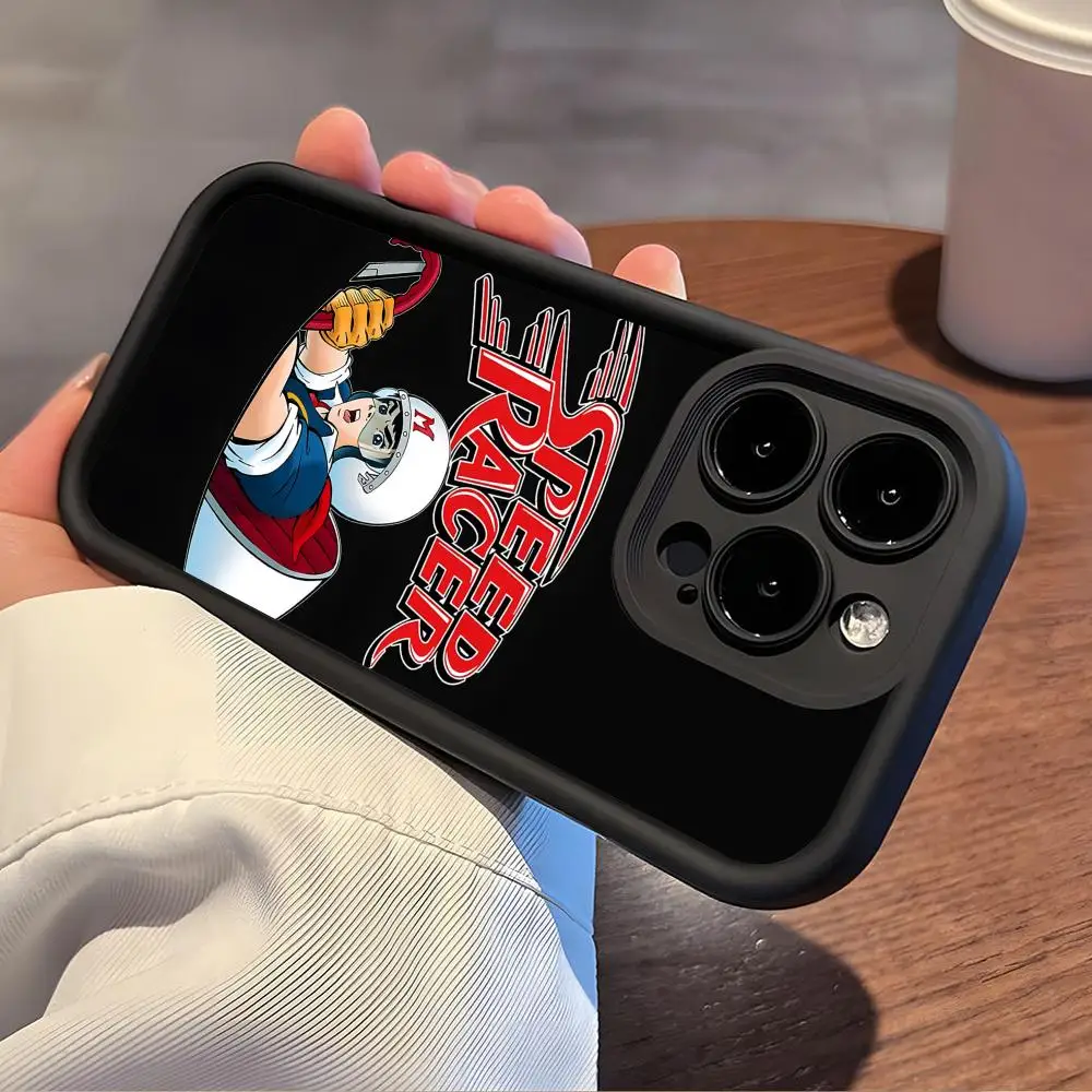 

Чехол для мобильного телефона Speed Racer для iPhone 17, 16, 15, 14, 13, 12, 11 Air Pro Max Plus, утолщенный цветной чехол из ТПУ для мобильных телефонов, красивый