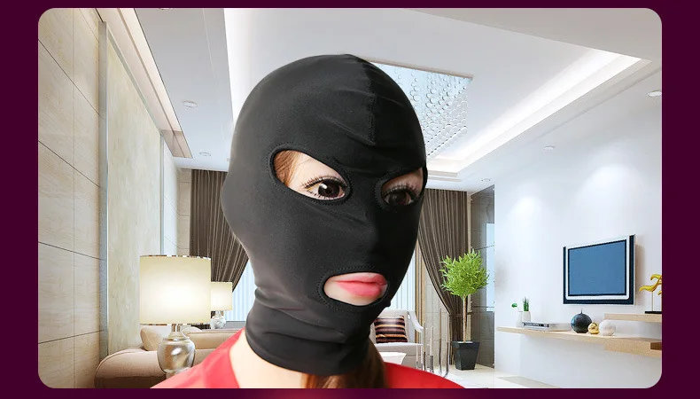 Mask Hood Sexy Toys Open Mouth Eye Bondage Party Mask Cosplay Slave Punish Headgear Adult Game BDSM Bondage Set