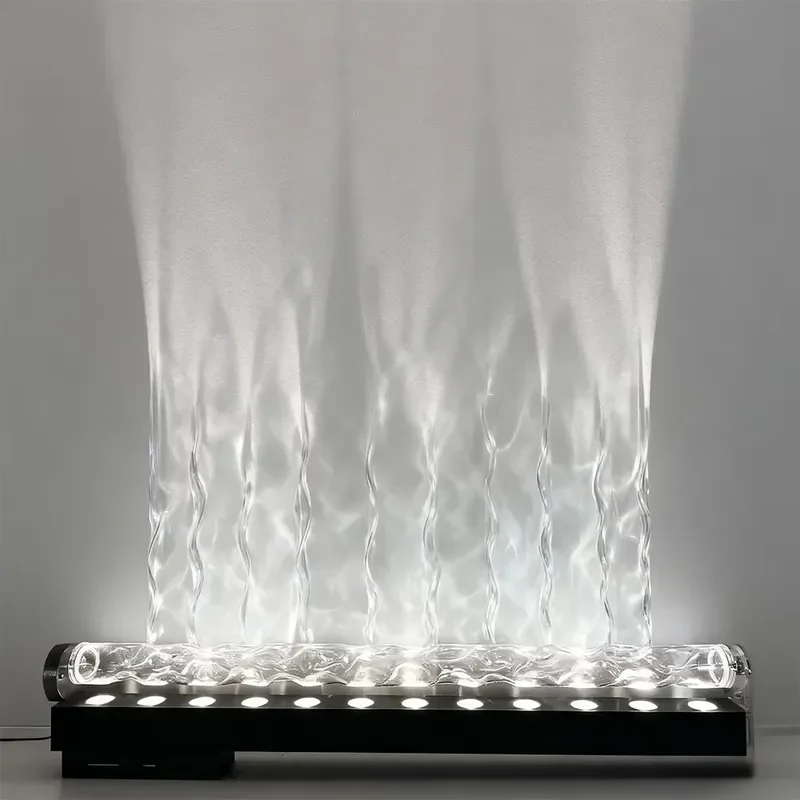 Smart 3D Wall Wash Flame Projection Light Water Ripple Atmosphere Lamp for Living Room Bedroom Bar Decor Background Lighting view 2