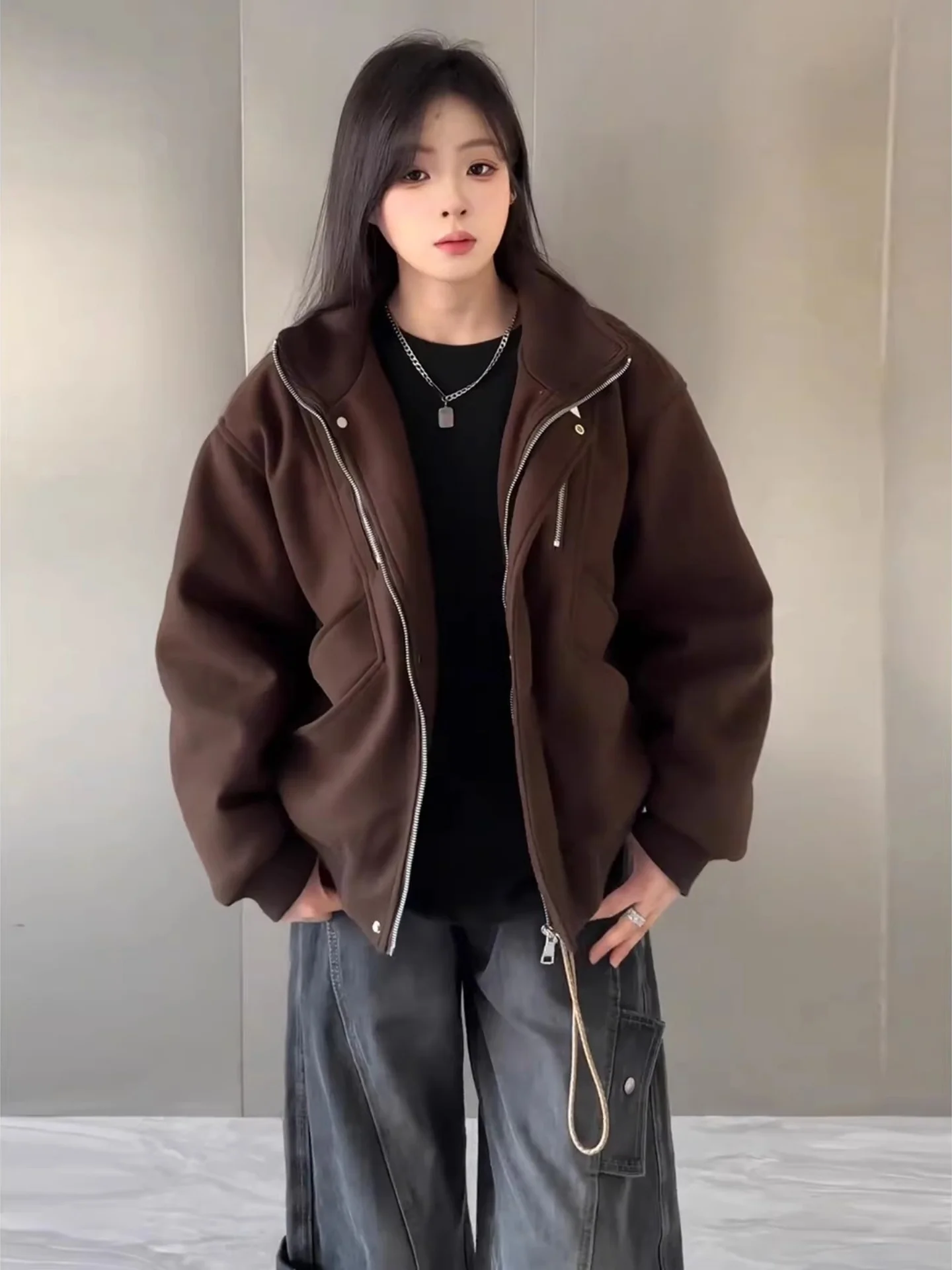 

Ретро-куртка Харрингтон в американском стиле, хлопковая, мужская, зимняя, для пар, молодежная, модная, теплая, с длинными рукавами, на молнии