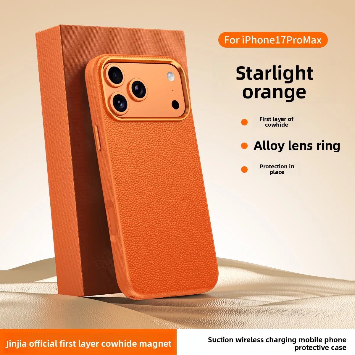 

Luxury Business Litchi Pattern Leather Magnetic Case for IPhone 17 Pro Max 16 Plus 15 Metal Lens Frame‌ For Magsafe Cover