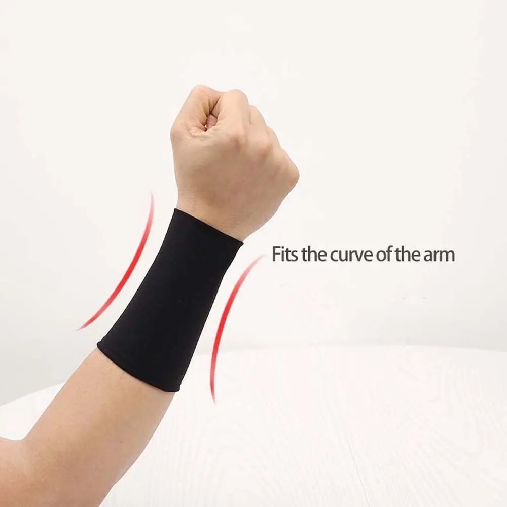 For Men Women Unisex Elastic Wrist Cover Solid Color Sunscreen Wrist Ice Silk Sleeves Cycling Arm Sleeves Sports Wristband