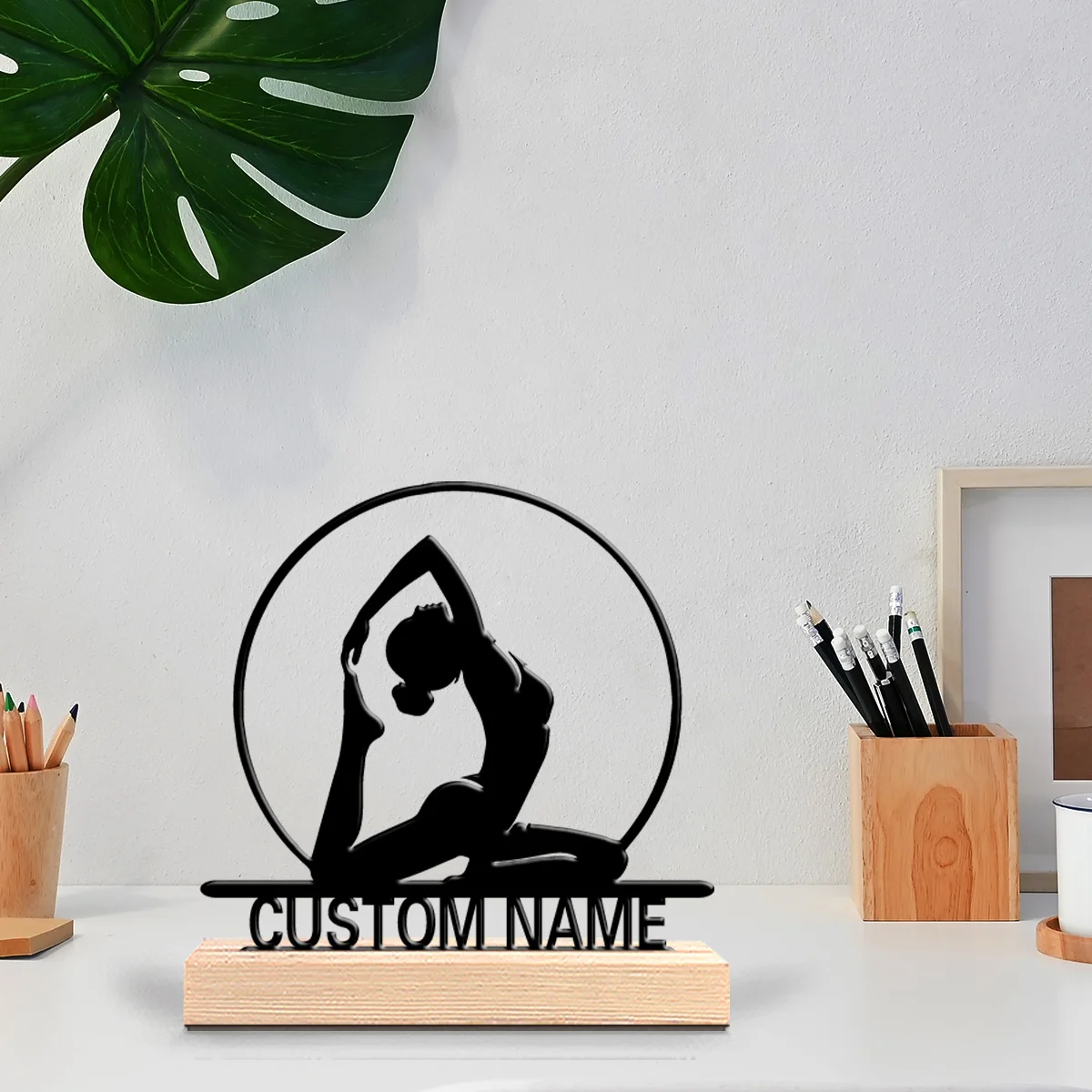 Statues de danse personnalisées en métal, 1 pièce, avec cadre en bois, cadeau pour les passionnés de danse, parfait pour les danseurs, Saint-Valentin