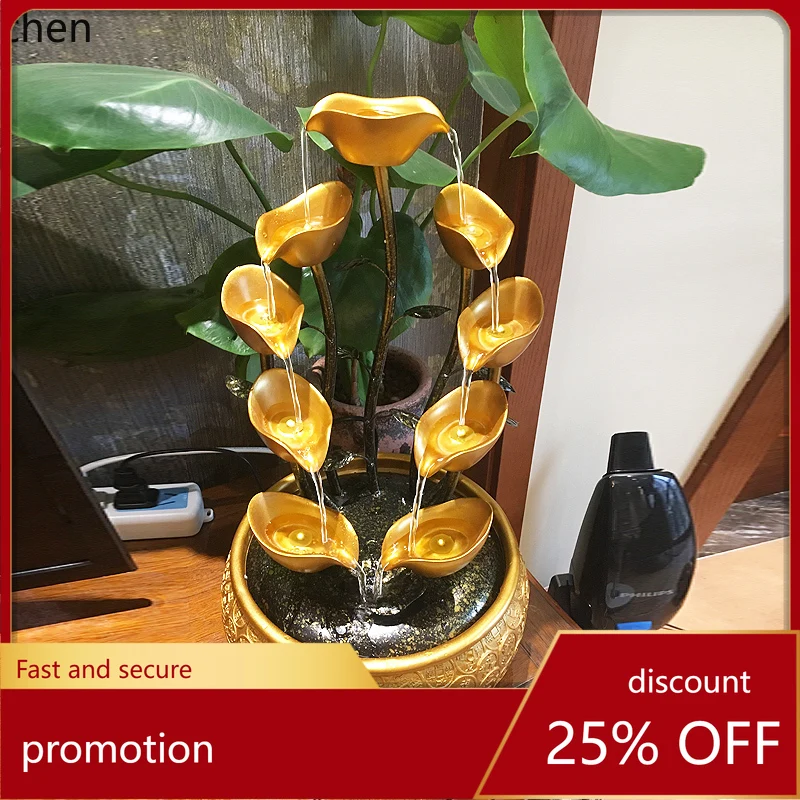 

HT congratulatory gift, flowing water ornament, circulating water generates wealth, gift decoration store lucky feng shui wheel