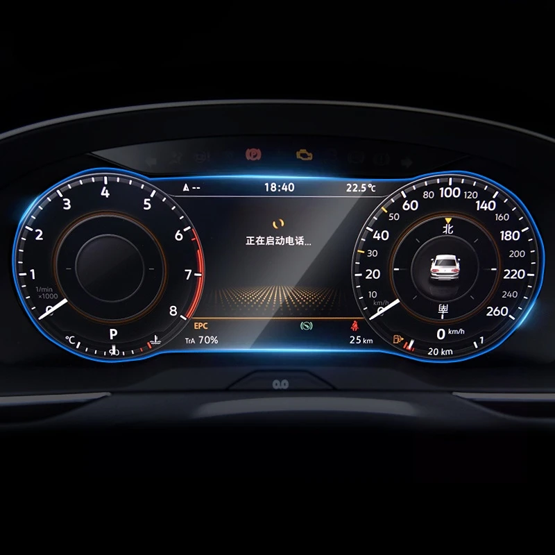 

For Volkswagen Tiguan 2017 2018 Automotive Interior Instrument Panel Membrane LCD Screen Tempered Glass Protective Film Accessor