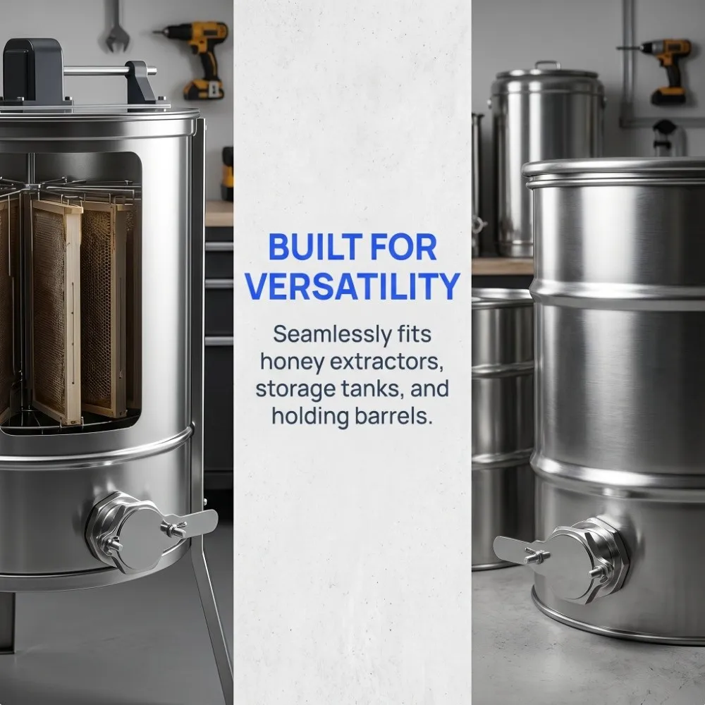 Easy to Install Stainless Steel Stainless Steel Gate Valve Durable Silver Beekeeping Tool Bottling Equipment Bottling Pail
