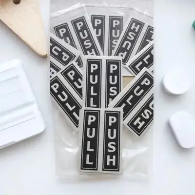 4 قطعة ملصقات الباب الإبداعية قسط بولي كلوريد الفينيل الشارات مقاوم للماء للمنزل فندق مطعم سوبر ماركت دفع سحب تسجيل الاستخدام الداخلي