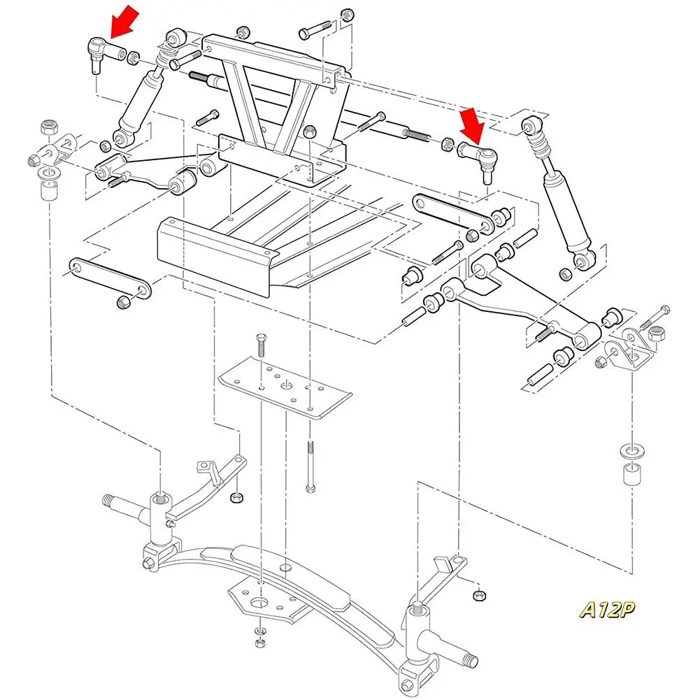

Ball Joint Kit,Tie Rod End Set Left Thread And Right Thread Fits DS Carryall Golf Carts 2009&Up 102022601 102022602