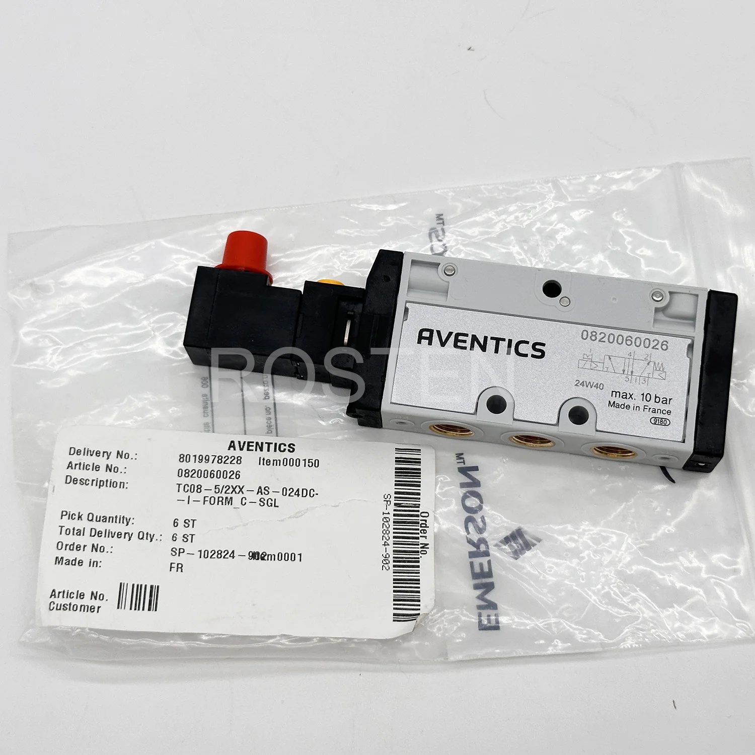 0820060026 4011041578 AVENTICS Solenoid Valve for Homag PTP160 CNC Machining Center