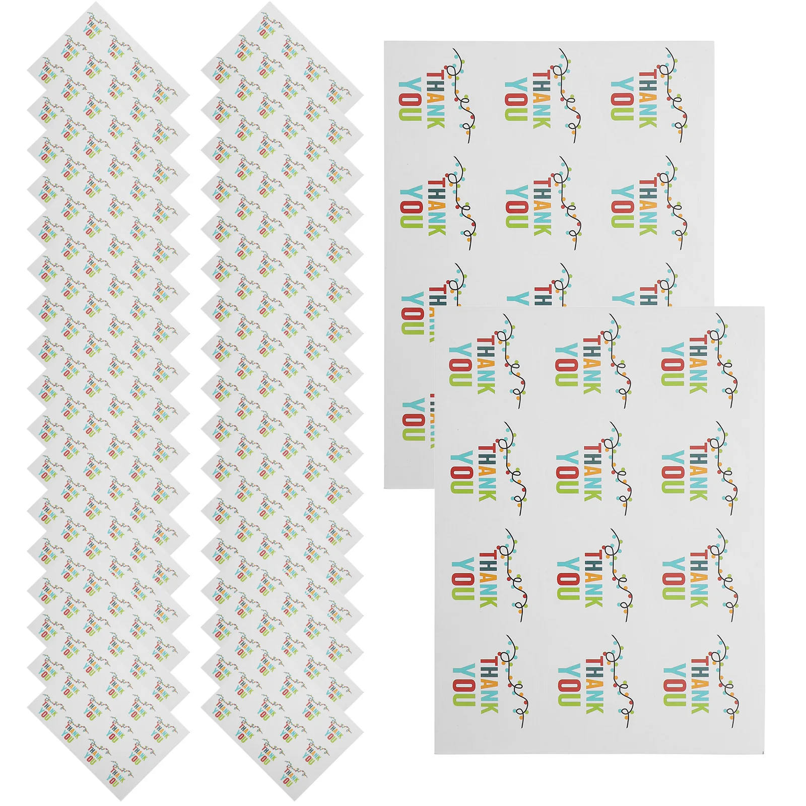 

50 Sheets Thank You Label Self-Adhesive Sealing Stickers For Gift Packaging Bakery Candy Bags Wrapping Stickers Thank Themed