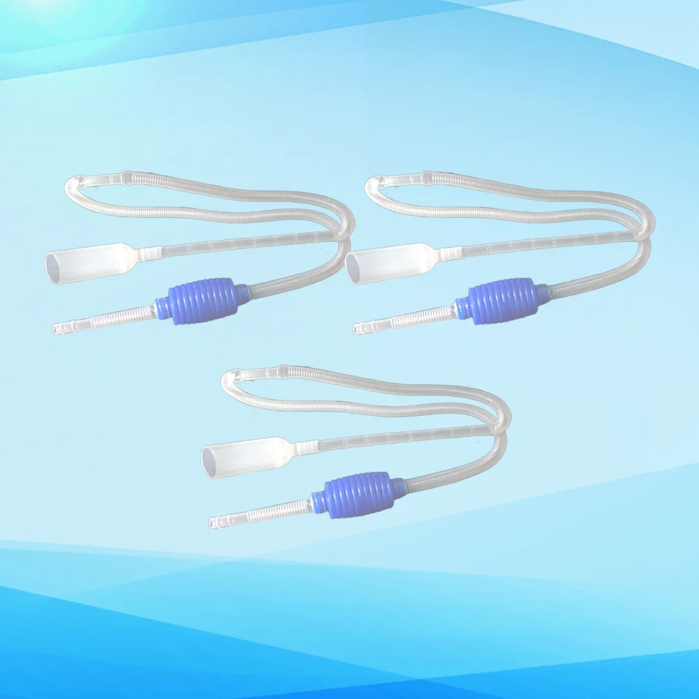 

3pcs Fish Tank Water Changer Easy To Use Automatic Siphon Pump For Aquarium Cleaning Routine Maintenance Tool Blue