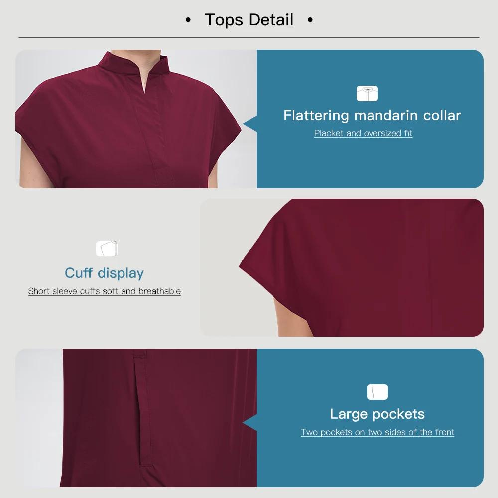 Niaahinn Arzt-Peeling-Set, Großhandel, medizinische Uniform, Damen-Jogger-Set, Krankenhaus-Krankenschwester-Zubehör, OP-Saal, chirurgische Arbeitskleidung