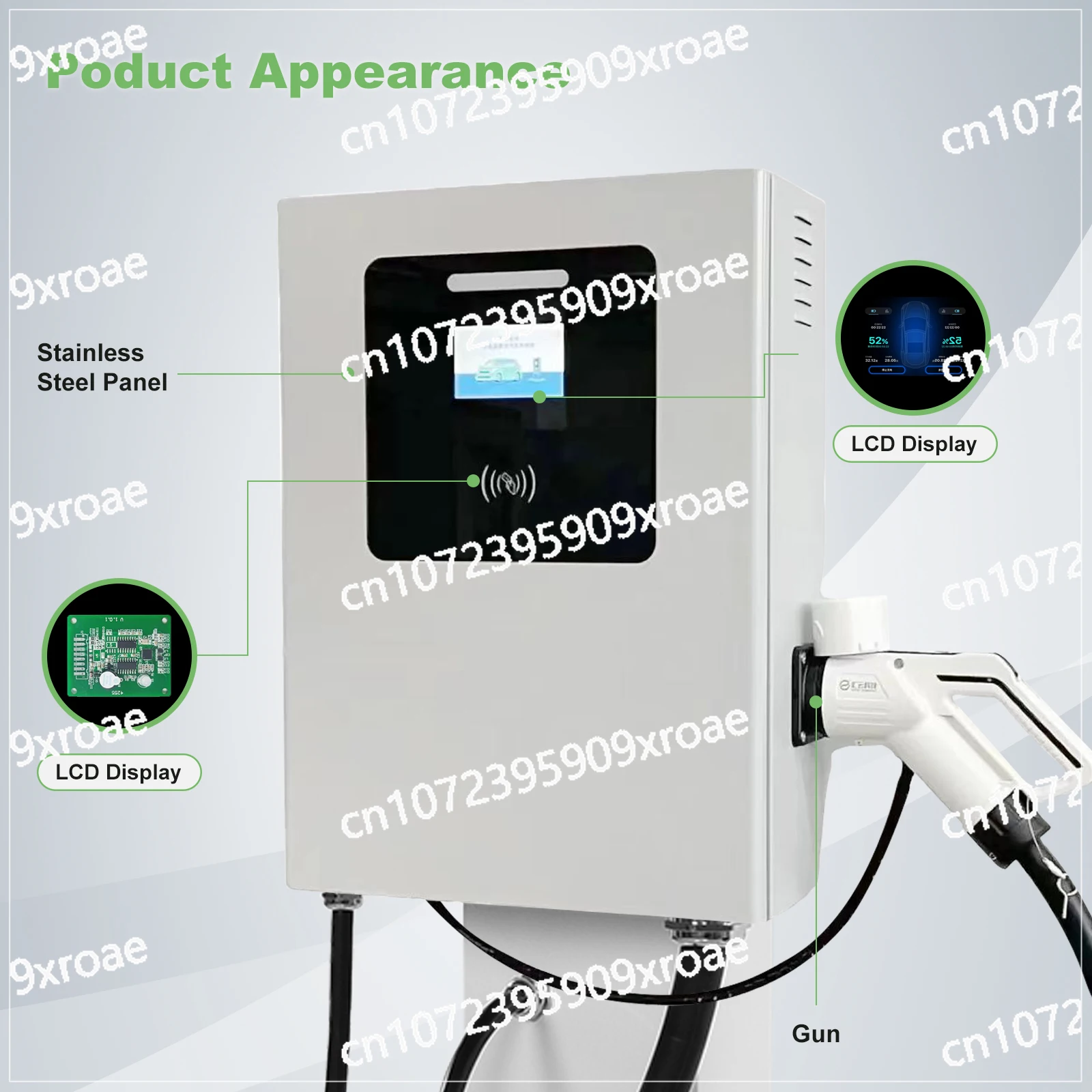 Charger WiFi/4G IP54 Wall-Mounted DC EV Charger GBT New Energy Car Charging 20/30KW Wholesale