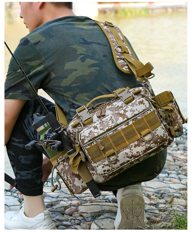 Multi functional Outdoor Shoulder Crossbody Bag for Men, Luya Fishing Pad Tablet, Waist bag for man Large Capacity Мужская сумка