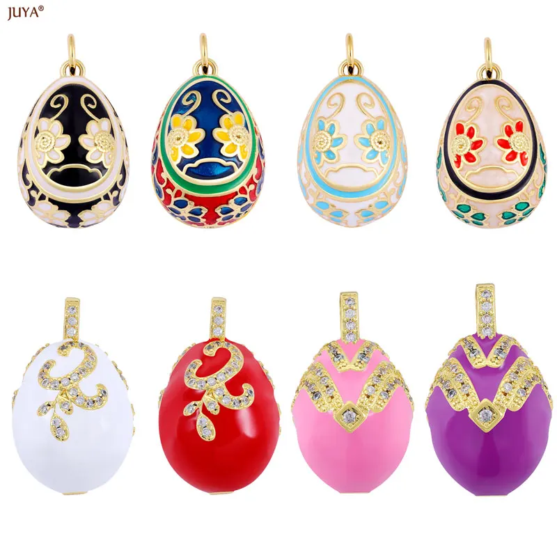 JUYA 3D Water Drop Pendant Enamel Print Charm For DIY Bohemia Folk Necklaces Fashion Jewelry Making Accessories