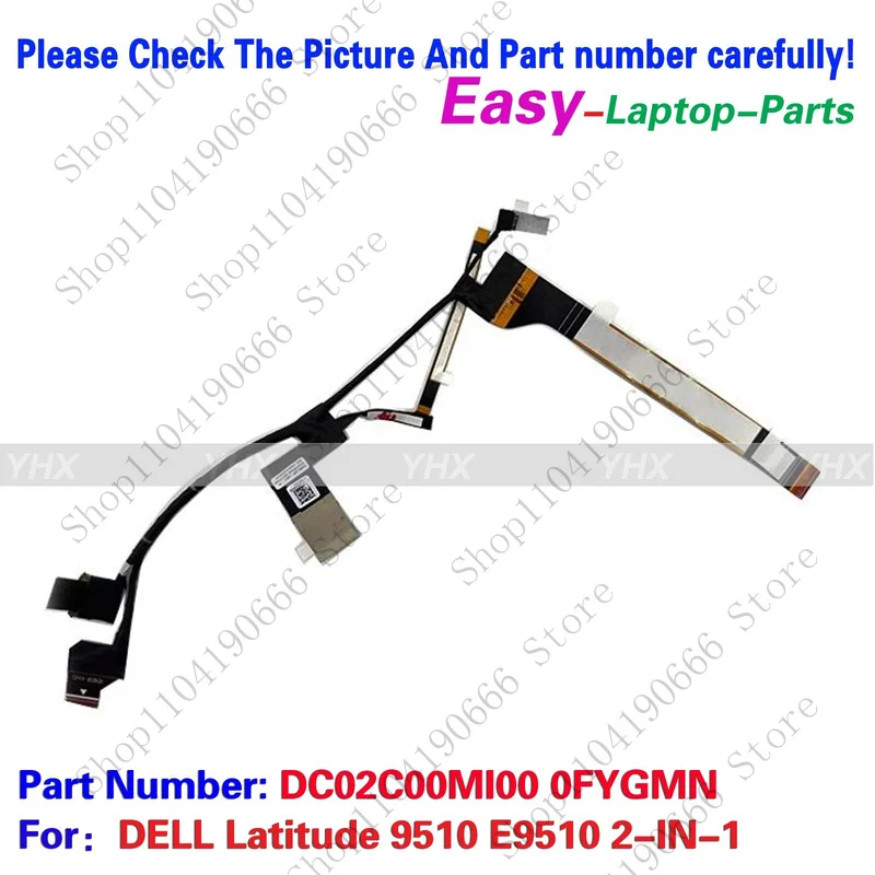 

bd New For Dell Latitude 9510 E9510 2-IN-1 FDB50 EDP CABLE DC02C00MI00 0FYGMN.