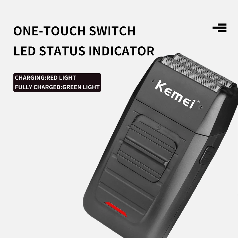 Kemei-1102 Rechargeable Cordless Shaver For Men Beard Shaver Machine Twin Blade Face Care