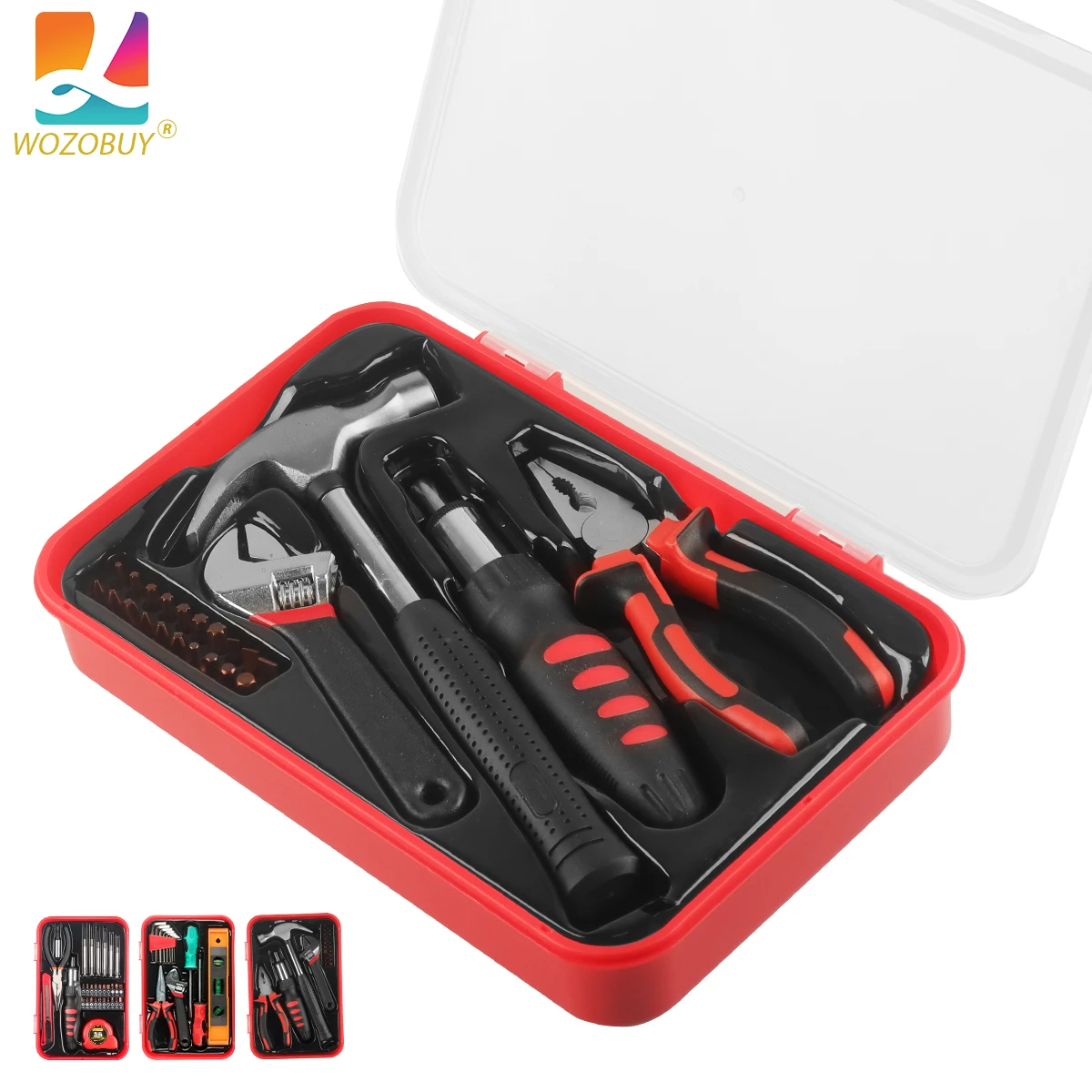 

13/24/31Pcs Household Repair Tool Kit Multipurpose Home Hand Tool Set with Storage Case Hammer Screwdriver Set Measuring Tool