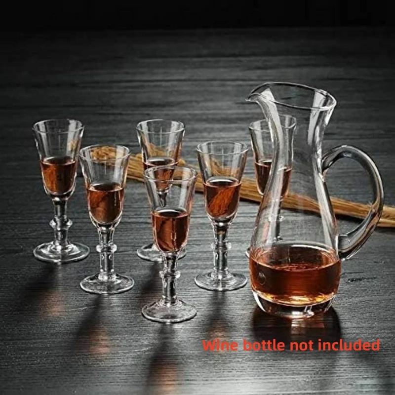 6pcs highball glass Cordial Glasses,1 OZ Lead-Free Limoncello Glasses, Clear Aperitif Glasses
