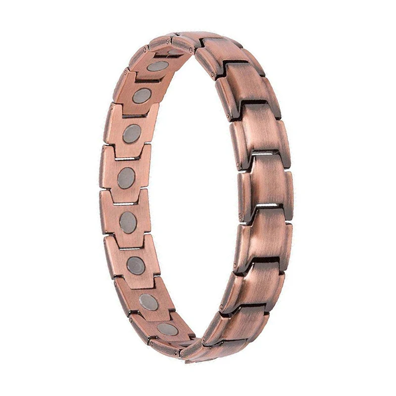 Heilendes Gesundheitsarmband aus Kupfer mit Magnet für Männer, Arthritis-Schmerzlinderung, Bio-Energie-Blutdruck-Armband, Gesundheits-Armreif, Schmuck