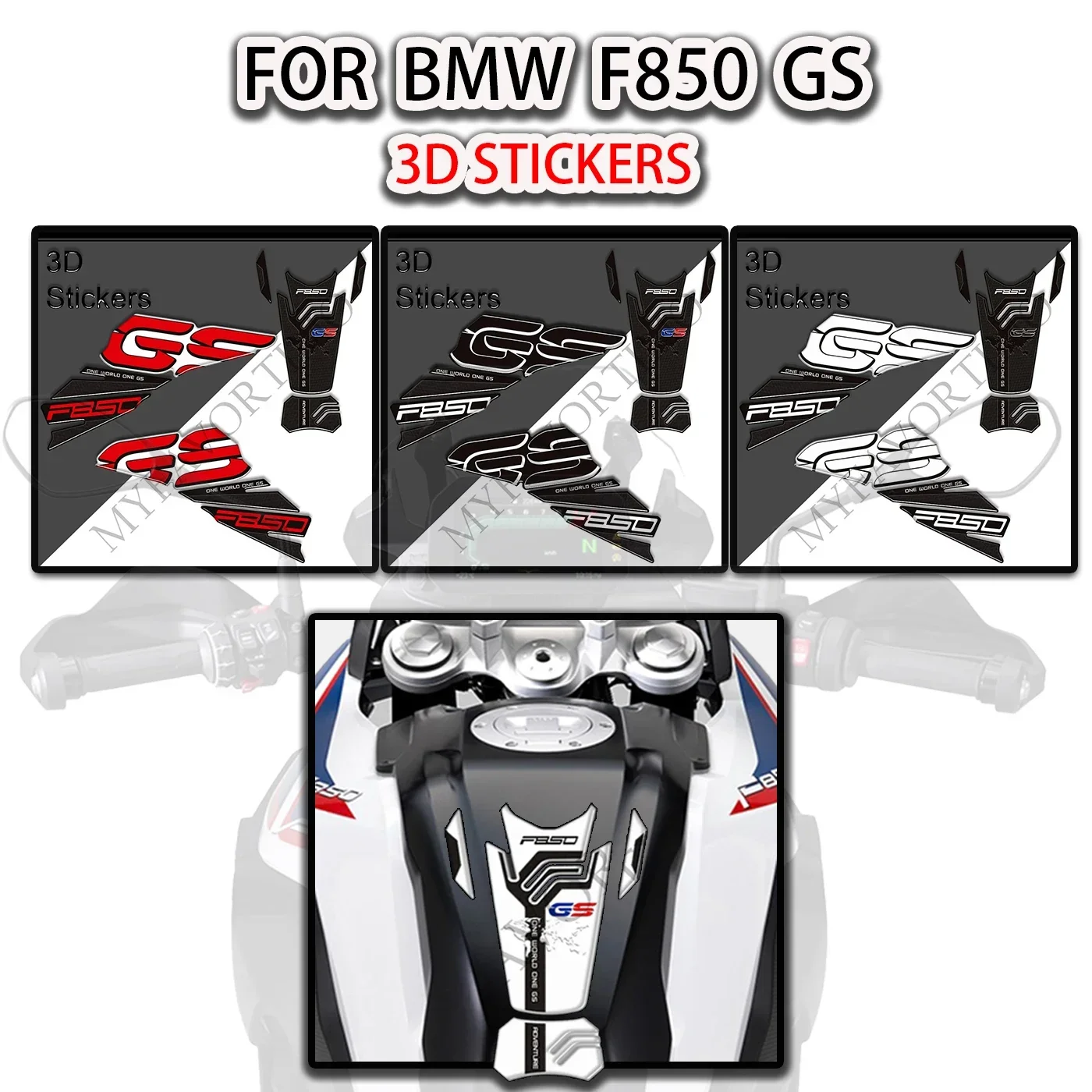 BMW F850gs,アドベンチャータンク,グリップ,ステッカー,保護,ガス,燃料,オイルキット,膝,2019-2023に適したオートバイのステッカー