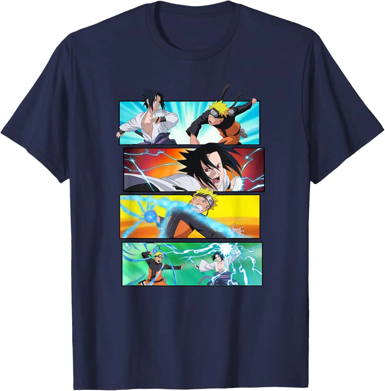 Naruto Shippuden Naruto Vs Sasuke T-Shirt S-6XL