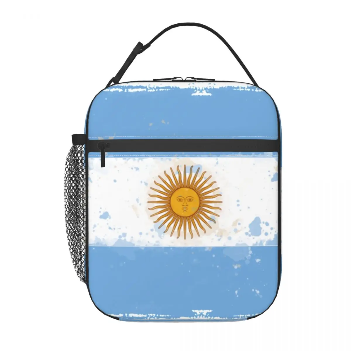 Custom Argentina Grunge Flag Lunch Bag Men Women Warm Cooler Insulated Lunch Box for Adult Office