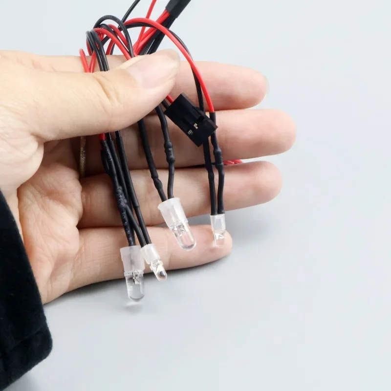 4 ライト 70 センチメートル長 RC LED ナイトヘッドライト 3/5 ミリメートル LED ライトモデルドリフトクローラー車用 RC カー用