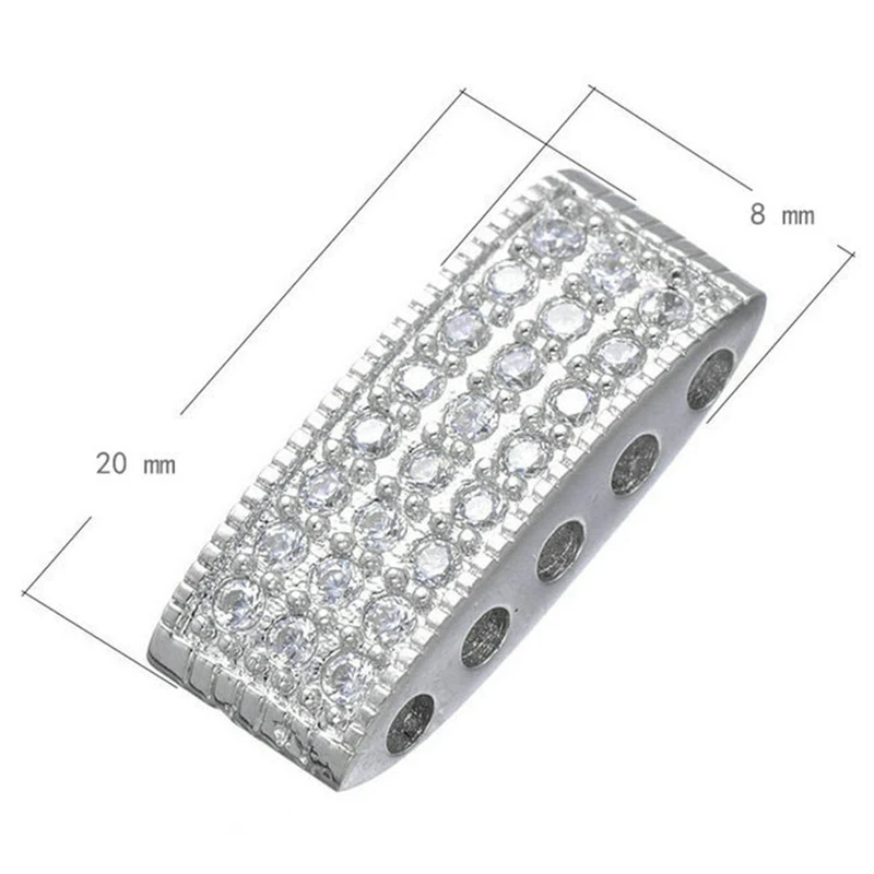 Juya Handmade 5 fori Spacer bar accessori per fai da te donne perline perle collana bracciali che fanno componenti